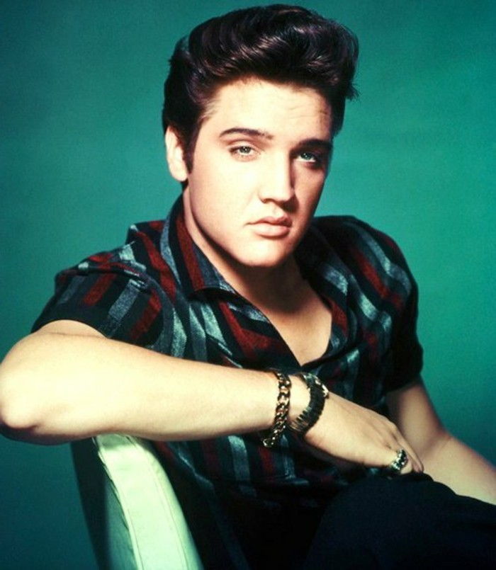 rockabilly coafuri-50-ani-stil-pentru-barbati-elvis-frumos--Presley păr