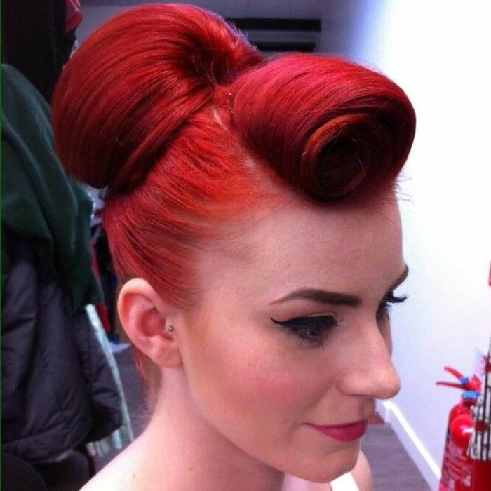penteados rockabilly vermelho extravagante-hair