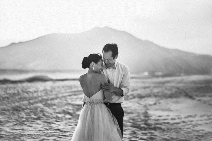 romantiška vestuvių fotografija vestuvės-in-Sea