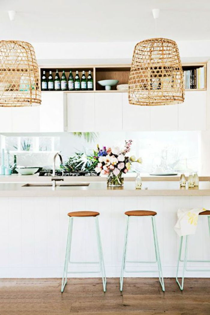 Bucătărie romantic Design rattan lămpi scaun-simplu flori de design