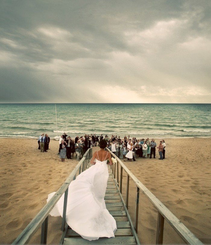 romantiška vestuvių vaizdo vestuvių-the-Beach