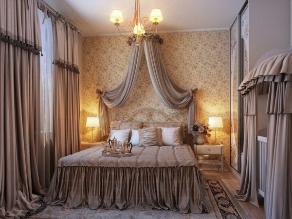 romantiškas miegamasis dizainas modernus diafragmos-on-the-lovų