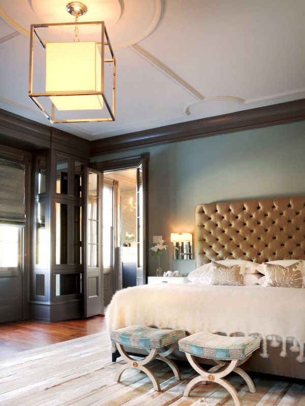 romantiškas miegamasis dizainas-dviejų išmatose-Kitas-the-balta-lovų