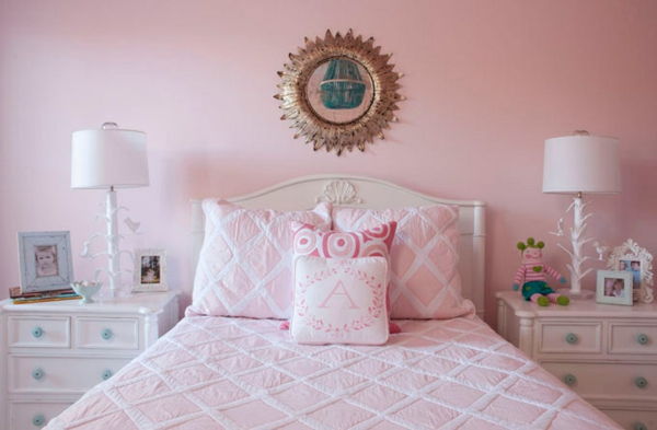 ružová spálne nábytok idea