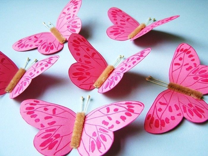 rožinis-modeliai-drugelio Tinker-unikali-Craft-idėjos