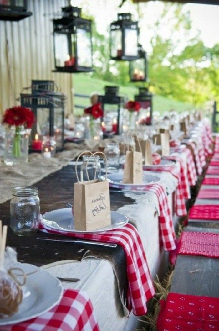 raudonas stalo puošmena kaimiškas vestuves stalo Runner su languota modelių
