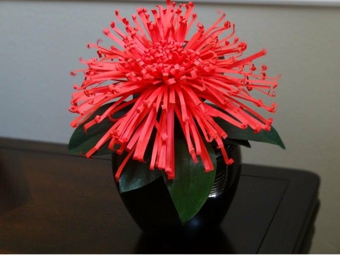 czerwono-DIY-kwiat-wspaniały-ambiente-papierowe dekoracje majsterkowiczów-Tinker