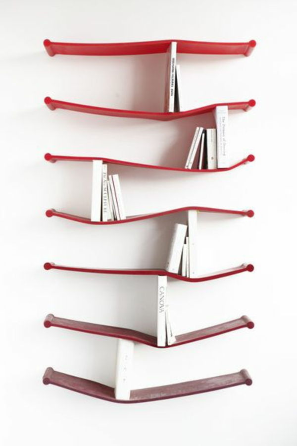 originale-rafturile de cărți roșu-creativitate-