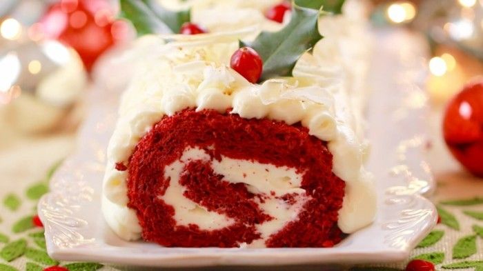 röda kaka fin idé till jul - eftermiddagen familje tillsammans part-röd sammet kaka-kaka-kaka-roll på med-