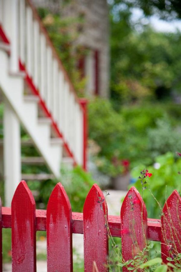 Röd-fence design idé-exteriör