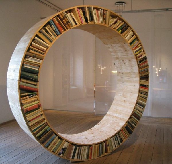 okrogle police za knjige