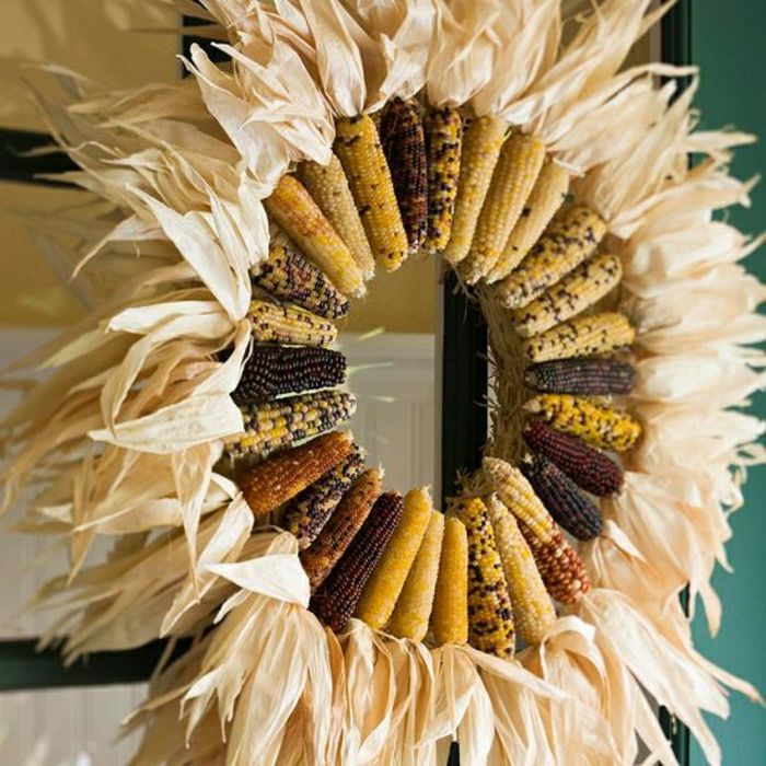 Rustikk dekorasjon selv-make-lett-lett-big Wreath Corn