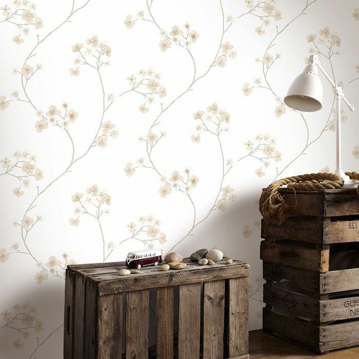 rustic interior din lemn Mobila veioză romantica-tapet-model