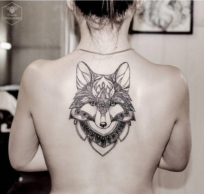 tatuaje de back tatuaje, fox mandala, idei diverse pentru tatuaje