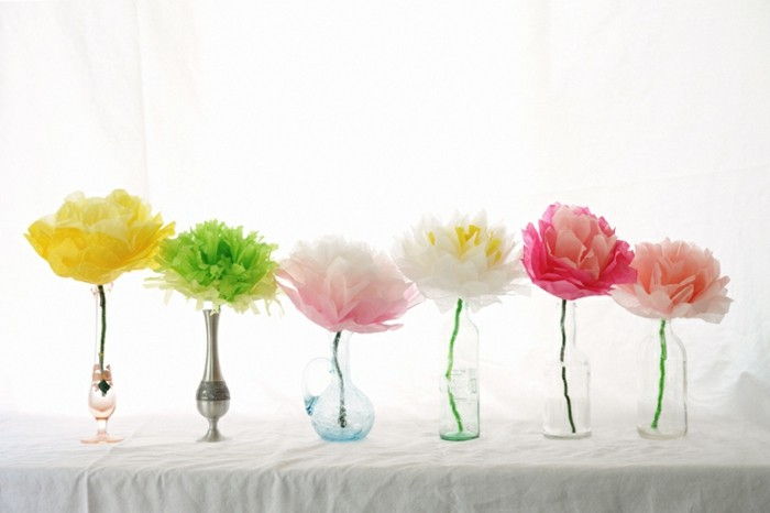 sweet-farebné kvety, nápady remeslá-of-papier-bielo-pozadia