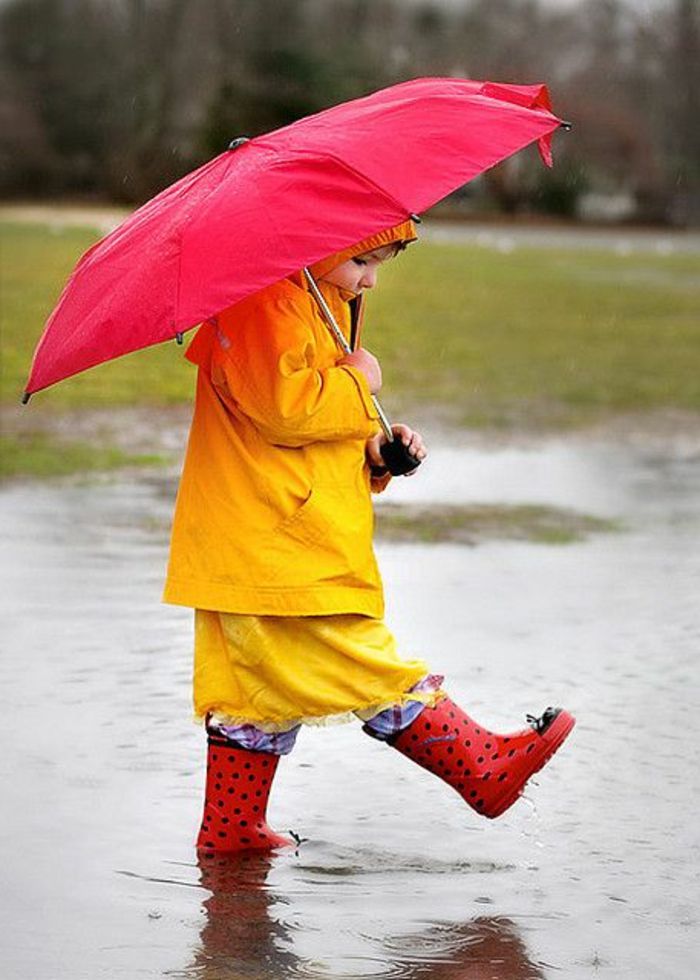 dulce-copil roșu Umbrela pentru copii pe termen ploaie