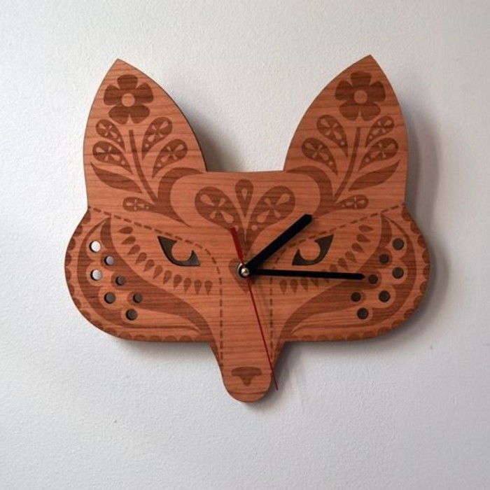 smakelijk-design-for-wall-clock-wood-fox-dial-fabriek-zwart-rood-pointer