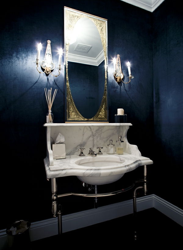 Velvet tapetai ir-aksomo baldai Elegantiškas-vonios kambarys
