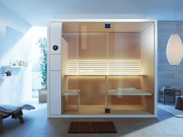 sauna-med-glass front-i-blaune rommet