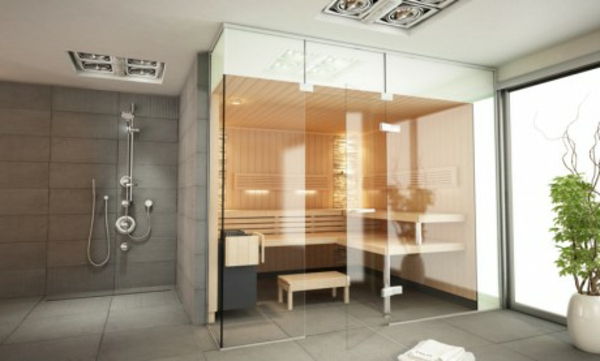 sauna-med-glass front-moderne-kule-konstruksjon