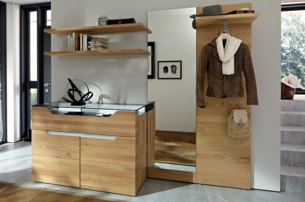 -belos-ideias-para-o-interior-com-móveis de madeira-para-o-hall