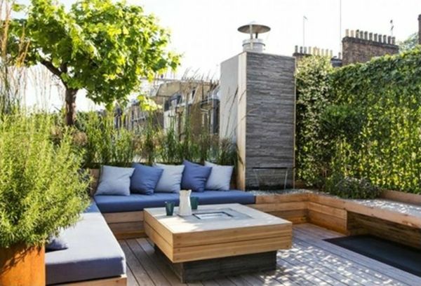 belas ideias-para-o-telhado almofadas terraço-azul
