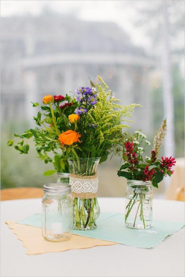 -güzel masa dekorasyonu Düğün düğün fikir bağbozumu masa dekorasyonu fikirleri