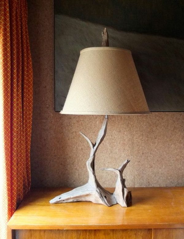 Krásna stolná lampa Driftwood samo-make