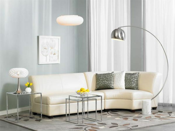 vacker belysning-idéer-för-living-grå vägg färg