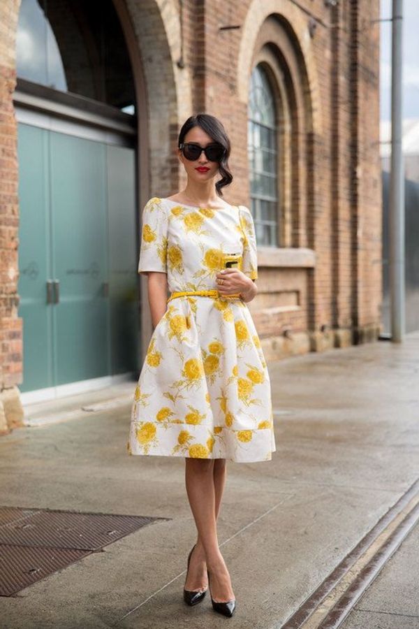 vestidos linda-amarelo-vestido-moda-design-moderno-vestido-verão