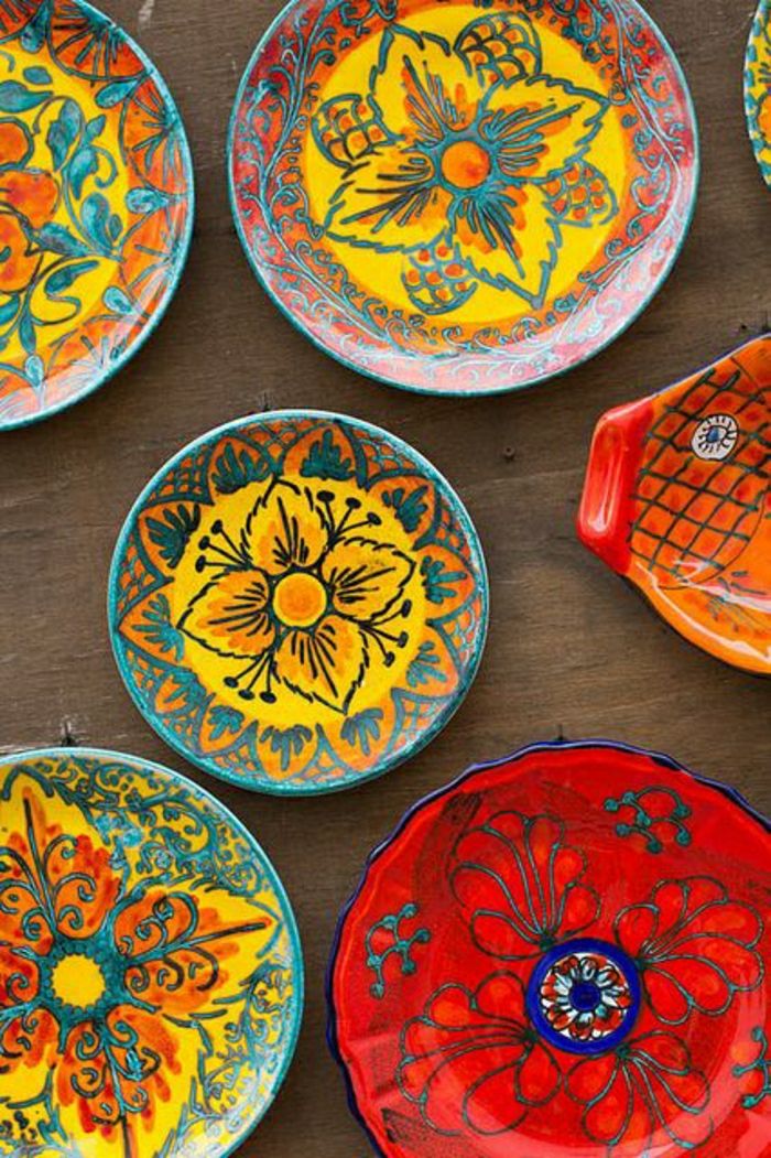Italiensk keramisk vakre håndmalte keramiske plater-Sicilia-Italia