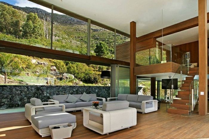 frumos-modern interior de casa de design-lemn