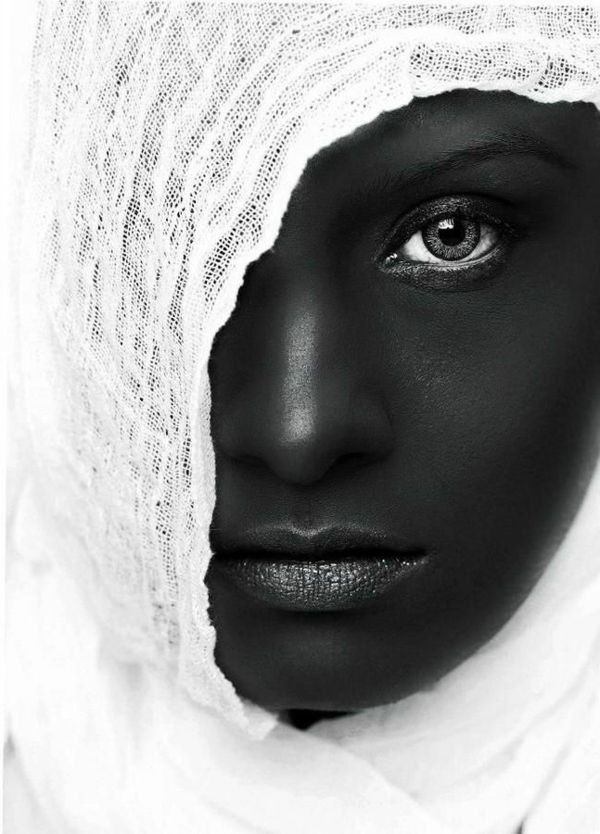 frumos alb-negru Veil fotografie