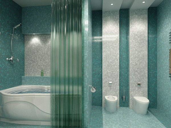 gražios sieninės spalvos idėjos-turkiu spalvos vonios vonia
