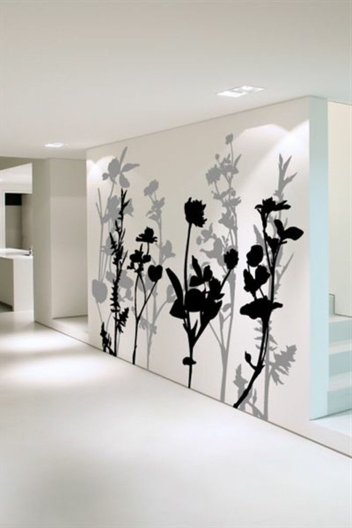 mooi-wandtattoos-for-wit geschilderde muur