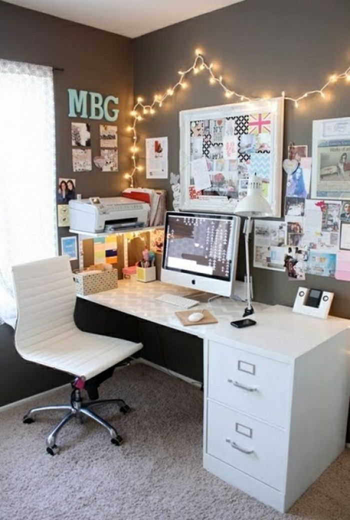 vakker-wohnideen-for-små-office-møbler-hvitt-mange bilder light string dekorasjon