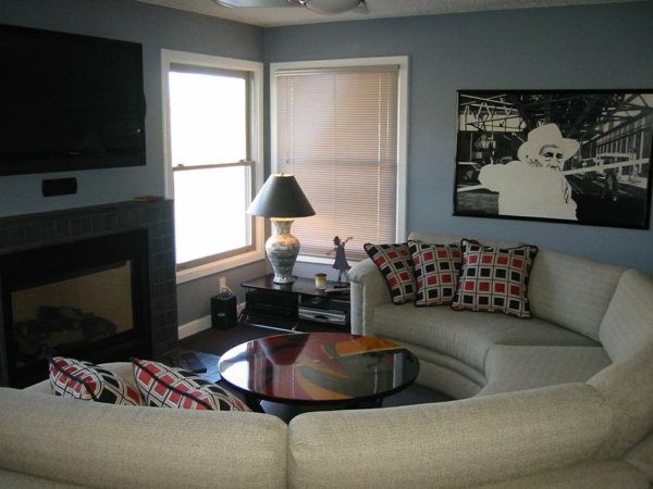 nice-halvcirkelformad soffa i vardagsrummet designen