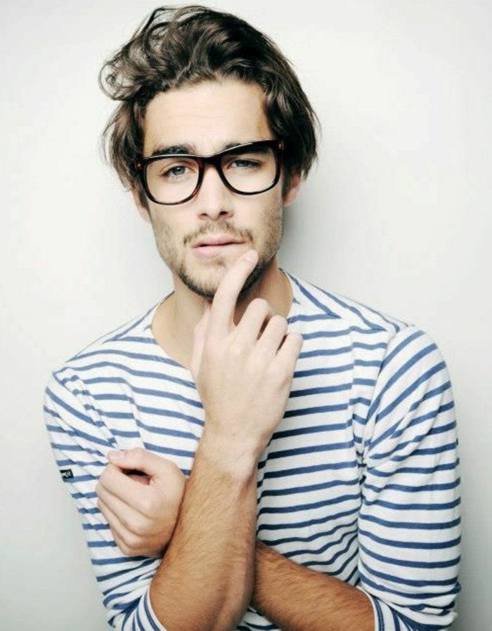 vacker modell hipster glasögon-för-män