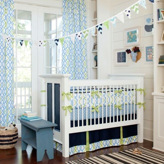 graži-vaikiška lovelė-in-balta-kūrybinio-baby miegamasis dizainas