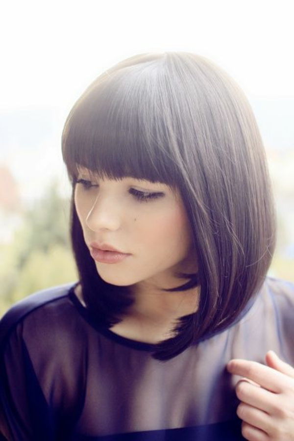 Chic-dark-hair-for-girl with-a-pony-kort haar hairstyles-