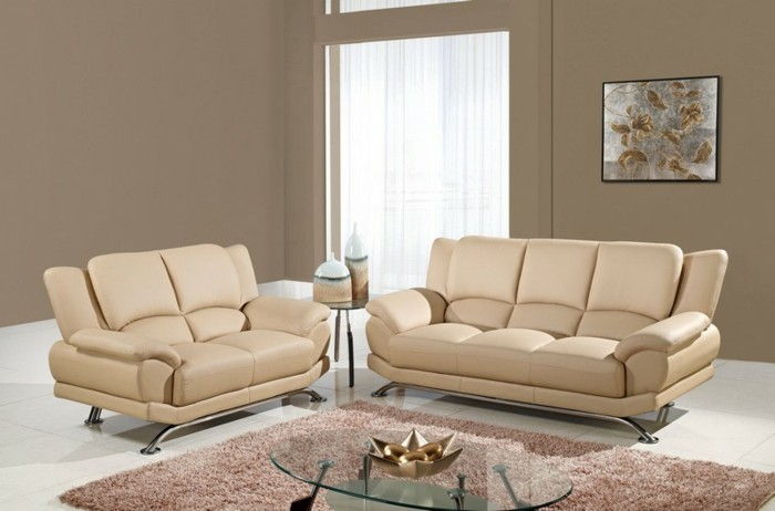 chic-moderna möbler-färg cappuccino-in-vardagsrum