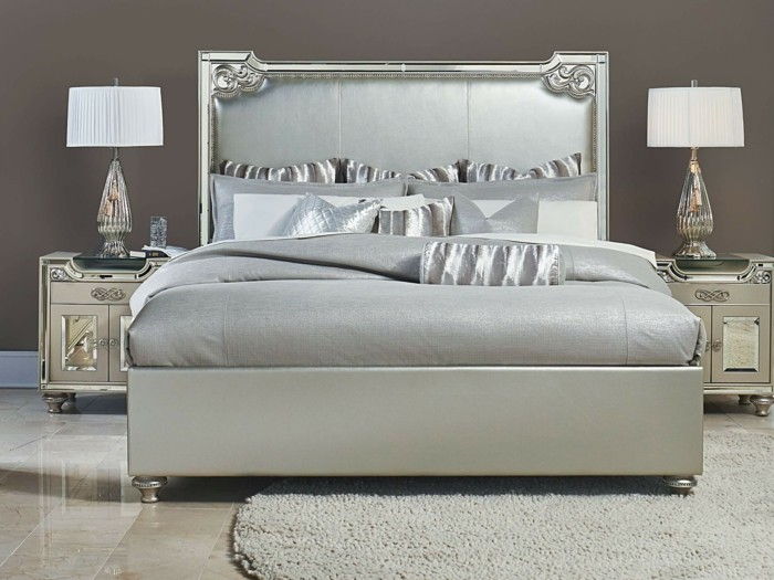 şık tasarım-ile yataklı kutu-gümüş-elementler odalı-döşemeli yatak-dan