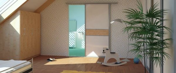 Sürgülü kapı-kendinden yapı-parlak tasarım - duvar kağıtları