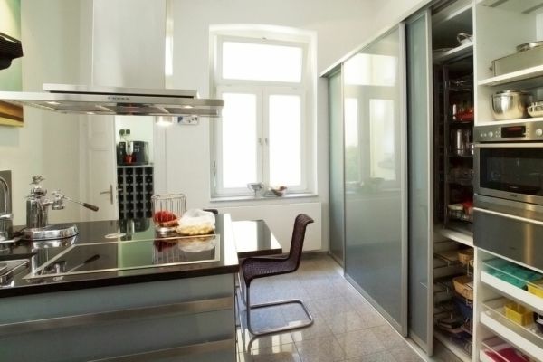 portas deslizantes para armários de cozinha - design moderno - auto-construção - janelas