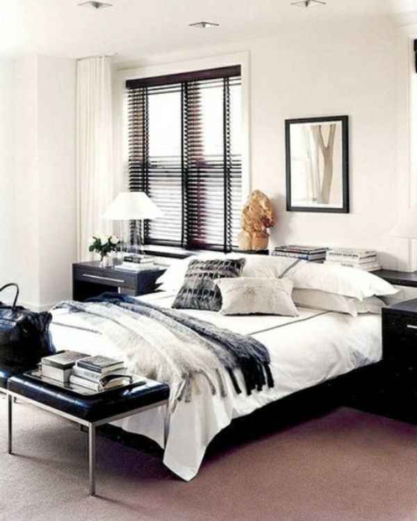 sovrum-hem-inredning-för-män-färg-design-svart och vitt