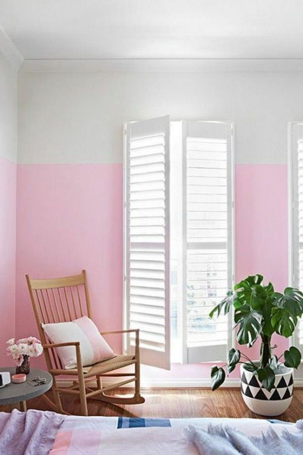 spalnica-ideje-sobno-design-sobno-set-rožnate barve stene