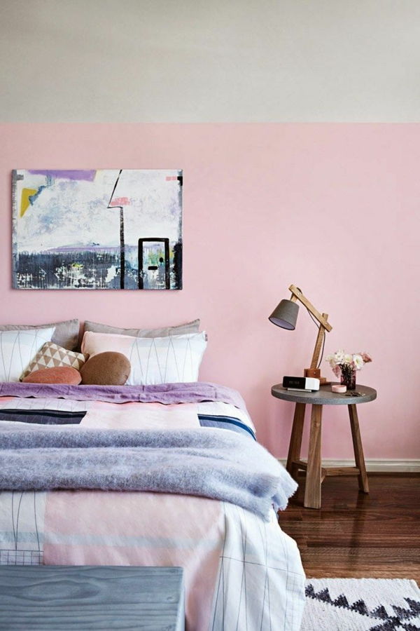 spalnica-inspiracija-ideje-za-stene-v-roza barve