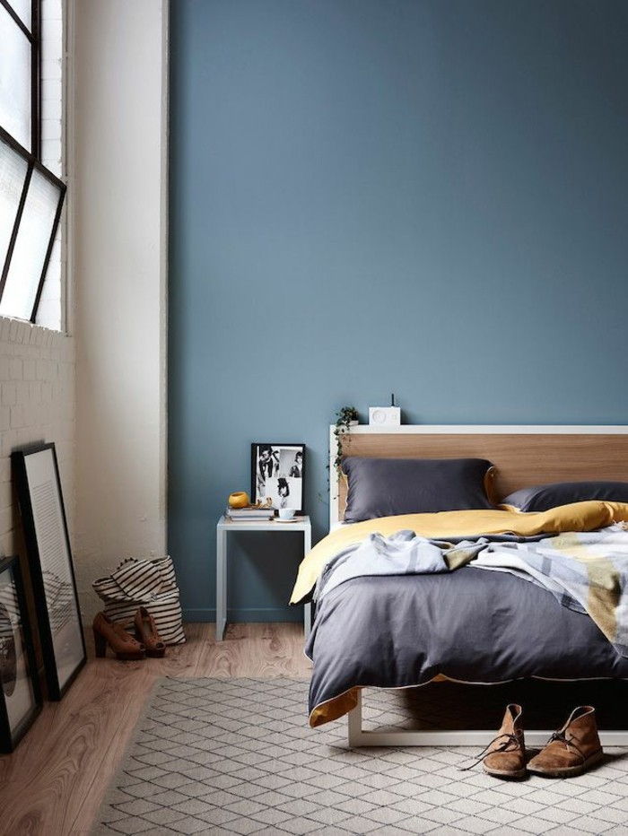 spálňa-podčiarknutie-nápady-spálne farby múru make-moderný stena