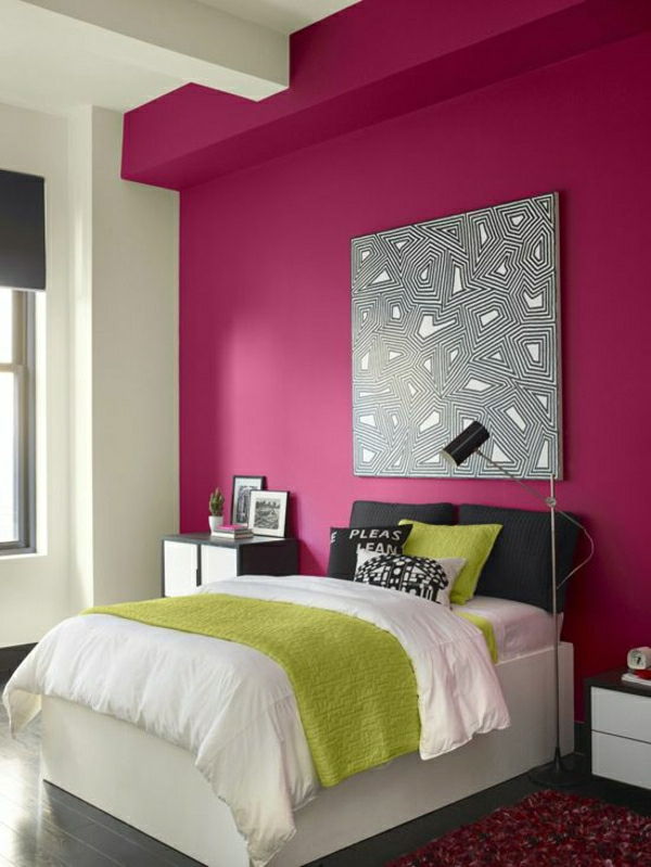 spalnica steno barva-sobno objekt-sobno-design-sobno-set-einrichtugsideen-