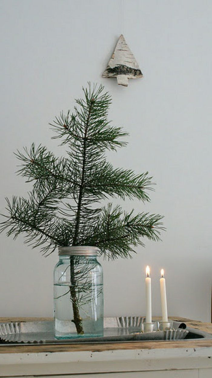 tabel simplu-Crăciun decorare-Jar-brad sucursale Lumânări
